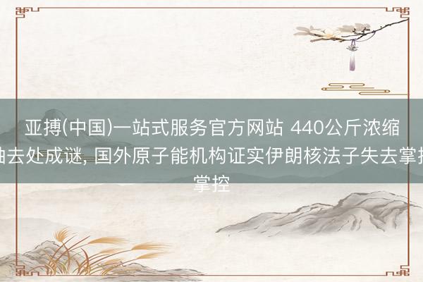 亚搏(中国)一站式服务官方网站 440公斤浓缩铀去处成谜, 国外原子能机构证实伊朗核法子失去掌控