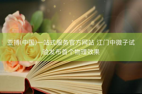 亚搏(中国)一站式服务官方网站 江门中微子试验发布首个物理效果