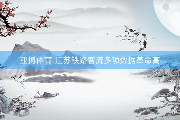 亚搏体育 江苏铁路客流多项数据革命高